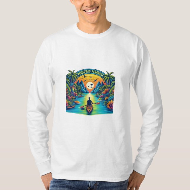 T-shirt Pagayer dans le paradis (Devant)