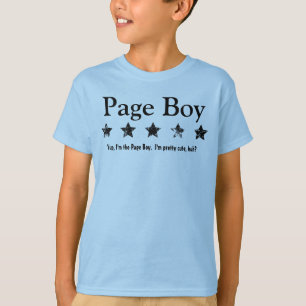 T-shirt Page amusante Garçon Grunge Stars Nom personnalisé