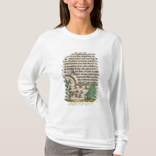 T-shirt Page de Roy de texte avec l'illustration de