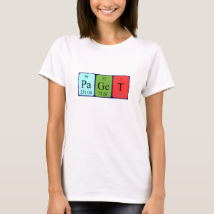 T-shirt Paget nom de table périodique chemise