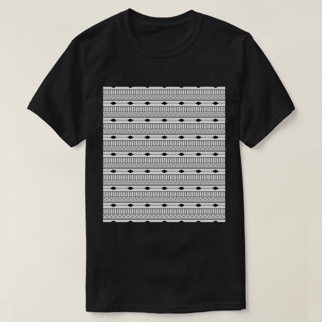 T-shirt Pagne Africain Contemporain Motif Traditionnel Eth (Design devant)