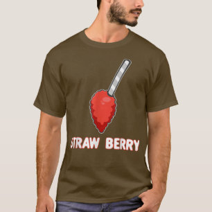 T-shirt Paille Berry Pun Fruits d'été Drôle Vegan Food Veg