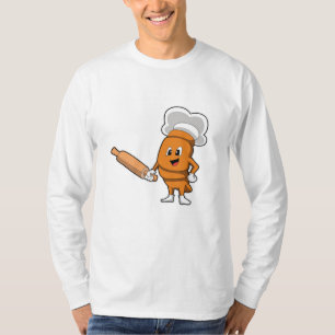 T-shirt Pain comme cuisson avec broche à rouleaux