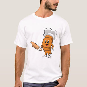 T-shirt Pain comme cuisson avec broche à rouleaux