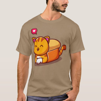 T-shirt Pain de chat mignon dessin animé