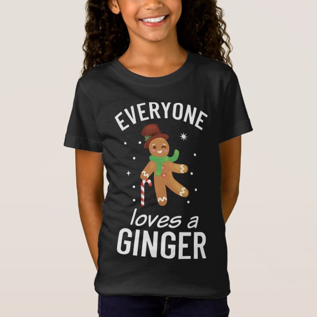 T-Shirt Pain d'épice biscuit Tout le monde aime le gingemb (Devant)