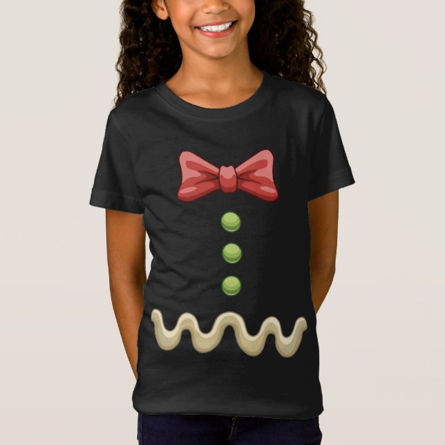 T-Shirt Pain d'épices Costume de Noël Fun Fun Noël Fête (Devant)