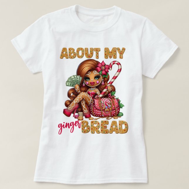 T-shirt Pain d'épices Diva Drôle Noël urbain (Design devant)