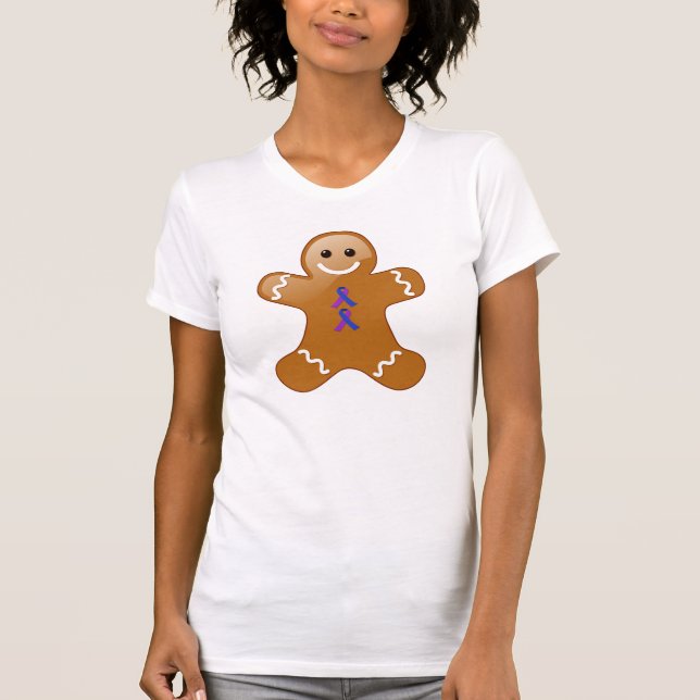 T-shirt Pain d'épices Homme avec rubans bleu et violet (Devant)
