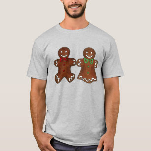T-shirt Pain d'épices Homme Dame Noël Cookie Couple