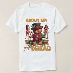 T-shirt Pain d'épices Homme drôle Noël rouge