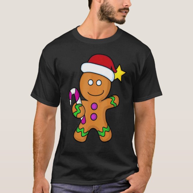 T-shirt Pain d'épices Homme Maison de la femme Noël Cookie (Devant)