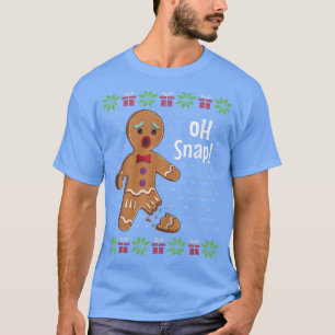 T-shirt Pain d'épices Homme Oh Snap Funny mignon fêtes moc
