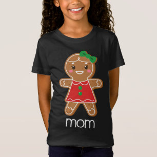 T-Shirt Pain d'épices Maman Pyjama de correspondance Noël 