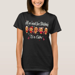 T-shirt Pain d'épices Noël souhait pour un cancer du sang
