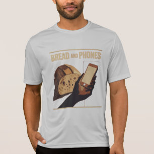 T-shirt Pain et téléphones – Les essentiels modernes
