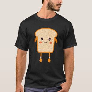 T-shirt Pain grillé Pain coupé Petit-déjeuner Alimentation