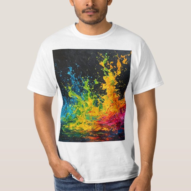 T-shirt Paint coloré (Devant)