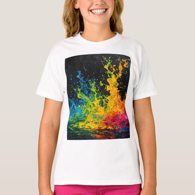 T-shirt Paint coloré (Devant)
