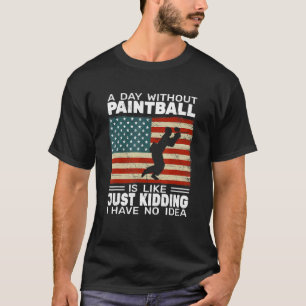 T-shirt Paint Schoot Drapeau Américain Paintball Paintball
