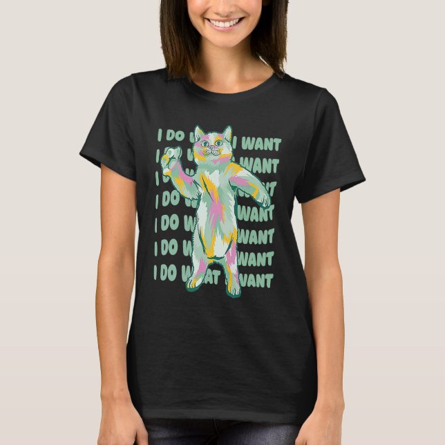 T-shirt Paint Splatter Dancing Chat Graphique (Devant)