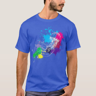 T-shirt Paint Splatter Jellyfish Abstract Art Paint Splatt