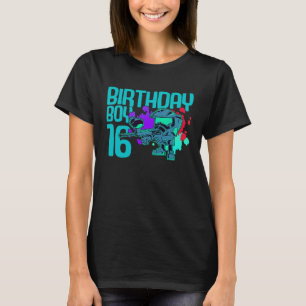 T-shirt Paintball Boy 16 Anniversaire Amusants Sport Paint