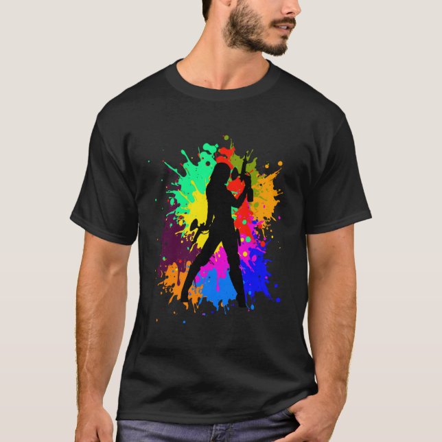 T-shirt Paintball Paint Tir Paintballer Air Gun (Devant)