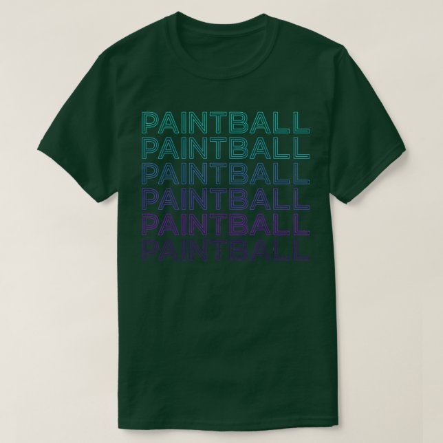 T-shirt Paintball Player Team Retro  (Design devant)