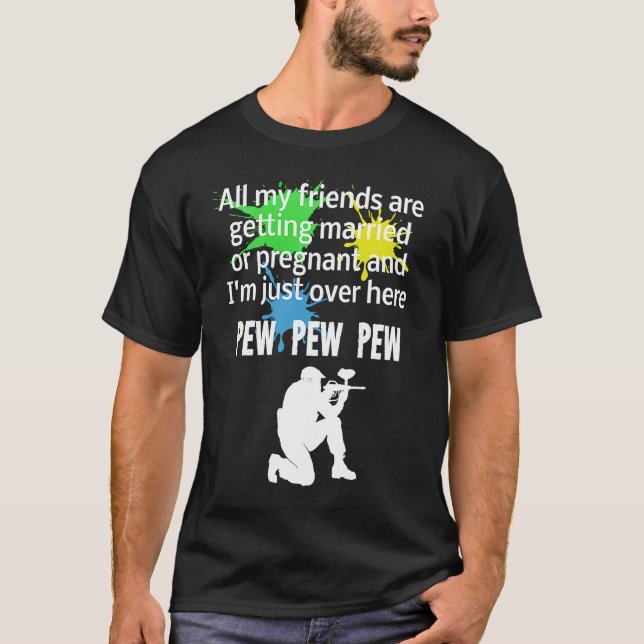T-shirt Paintball Players   Saying (Devant)