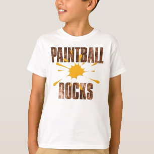 T-Shirt Paintball Rocks (marron)