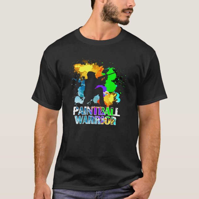 T-shirt Paintball Warrior Paintball Markers Paintballer (Devant)