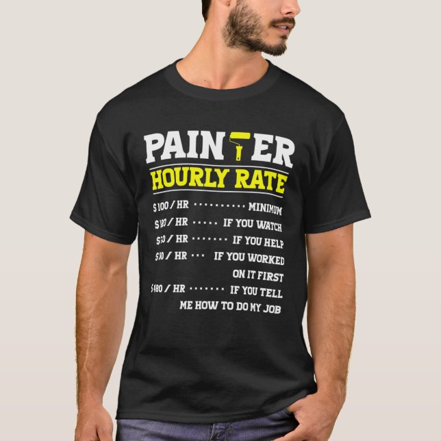 T-shirt Painter Hourly Rate Handyman For Paint Artistic Ar (Devant)