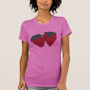 T-shirt Paire de fraises Chemises de peinture à la fraise