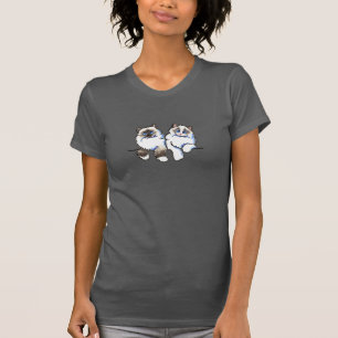 T-shirt Paires de chats de Ragdoll de -Laisse Art™ de