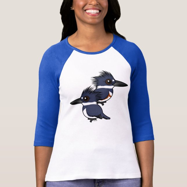 T-shirt Paires de martin-pêcheur ceinturé (Devant)