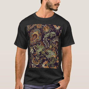 T-shirt Paisley Colorful Textile : Ethnic Vintage Design
