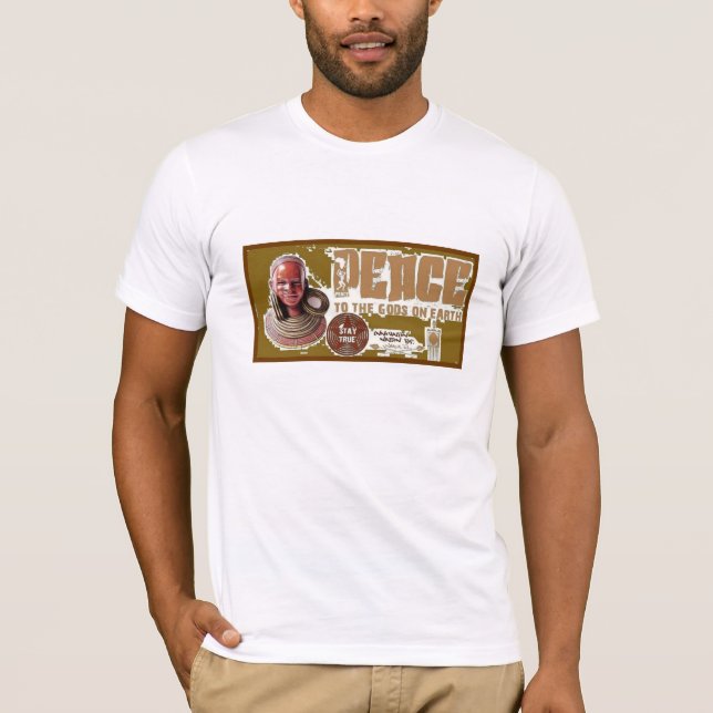 T-shirt Paix à la pièce en t de dieux (Devant)