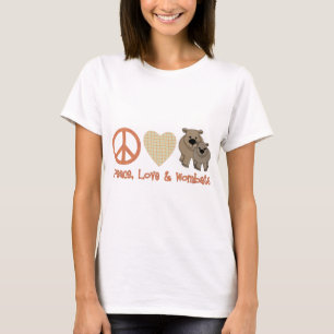 T-shirt Paix, Amour & amp ; Wombats