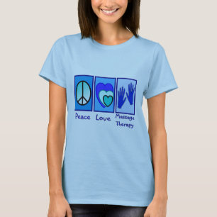 T-shirt Paix, amour, cadeaux de thérapie de massage