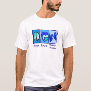 T-shirt Paix, amour, cadeaux de thérapie de massage