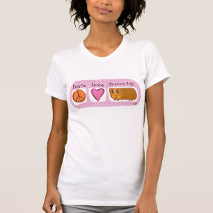 T-shirt paix, amour, cobayes