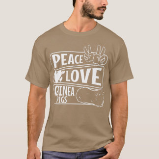 T-shirt Paix amour cochons d'Inde69