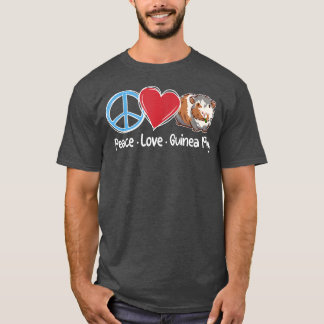 T-shirt Paix Amour Cochons d'Inde Adorable Cochon d'Inde A