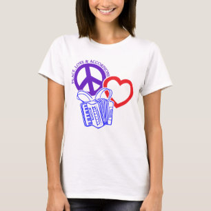 T-SHIRT PAIX, AMOUR ET ACCORDÉONS