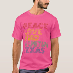 T-shirt Paix Amour Et Amis Des Années 70 80 D'Austineas
