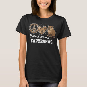 T-shirt Paix Amour Et Capybaras
