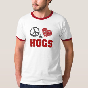 T-shirt Paix, amour et porcs