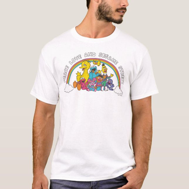 T-shirt Paix, amour et sésame Street (Devant)