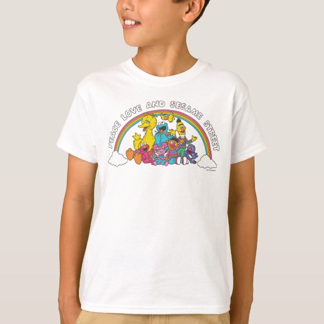 T-shirt Paix, amour et sésame Street (Devant)